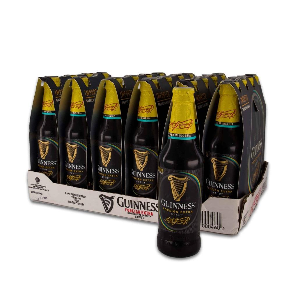 Guinness Foreign Extra Stout Nigeria bier 24 flessen - stout - Ierland - 33cl. - 7,5% alcohol Guinness Foreign Extra Stout Nigeria bier 24 flessen - stout - Ierland - 33cl. - 7,5% alcohol